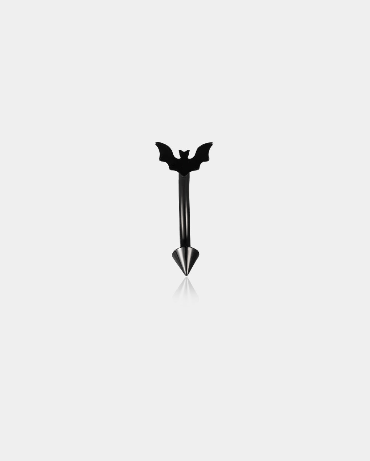 black bat rook piercing ring 