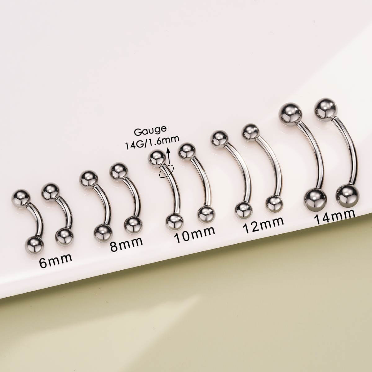 2PCS Ball Titanium Belly Rings