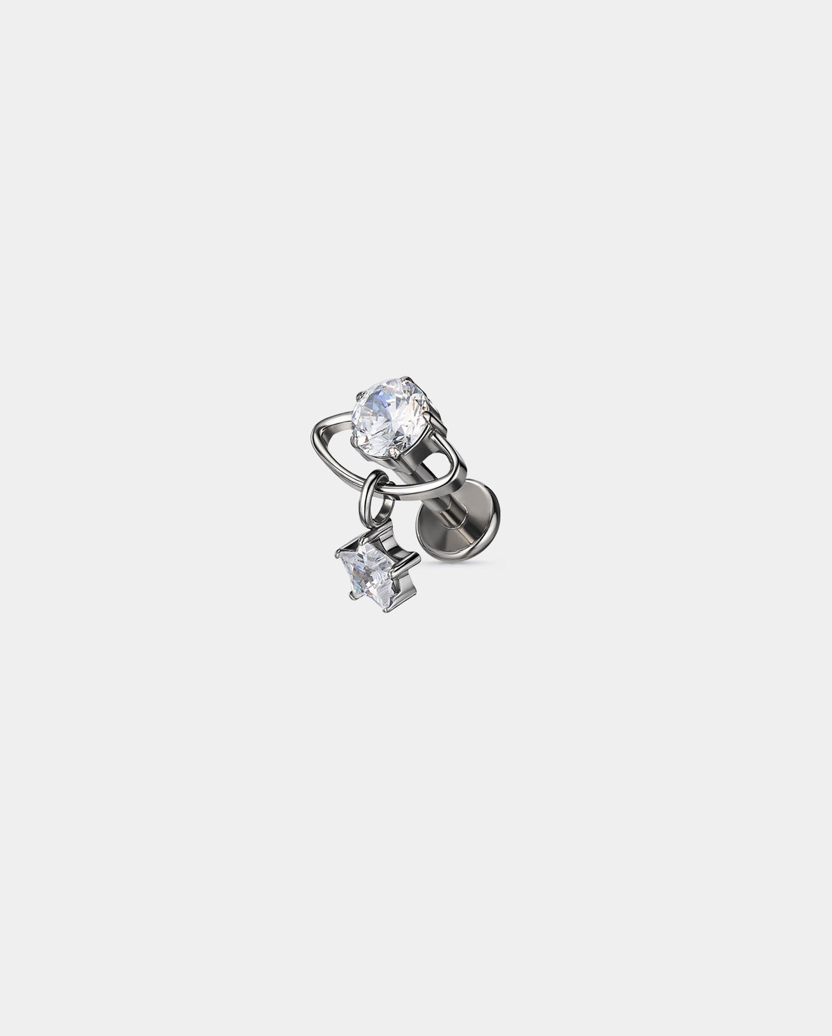 star dangle helix earrings