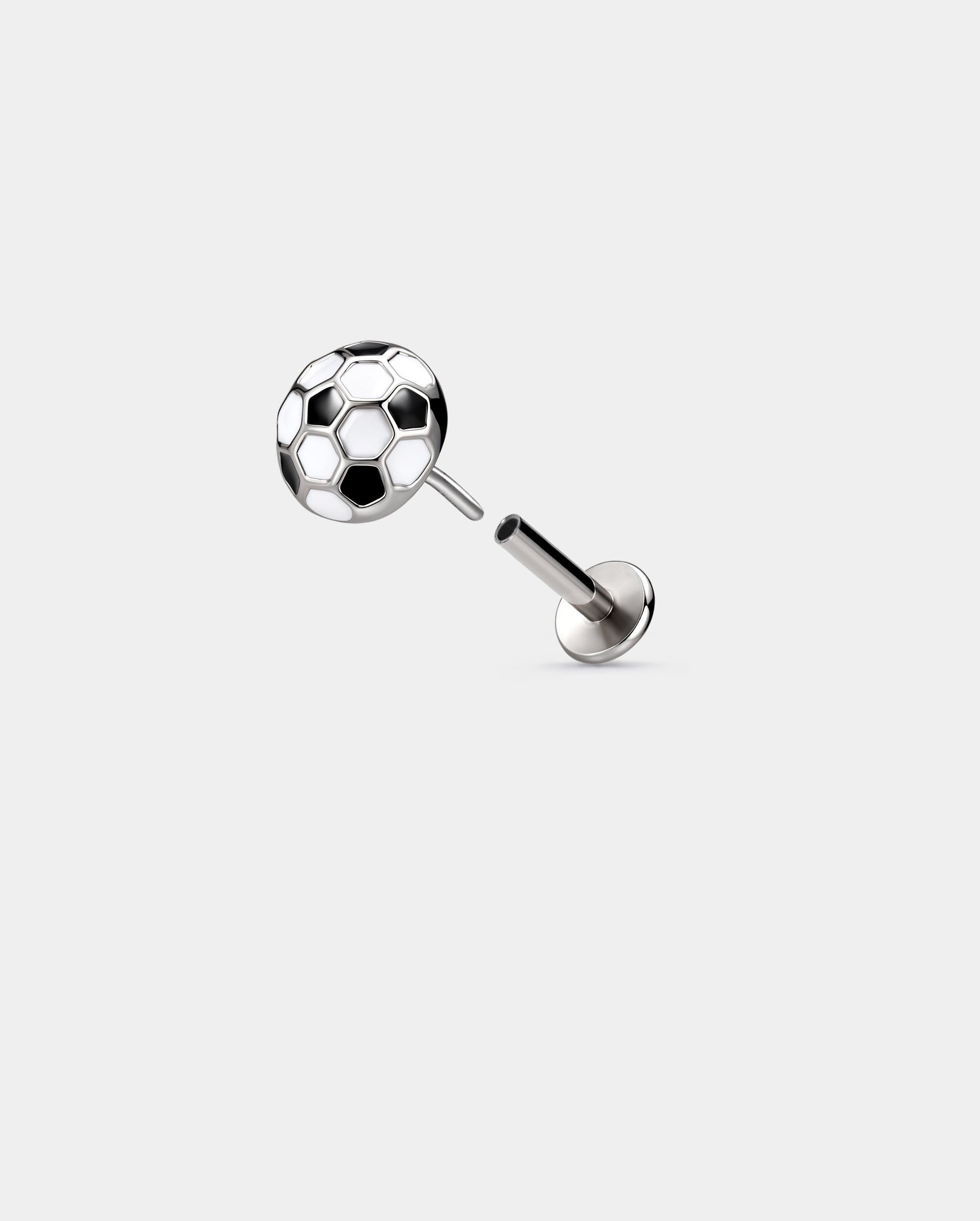 soccer threadless helix stud 