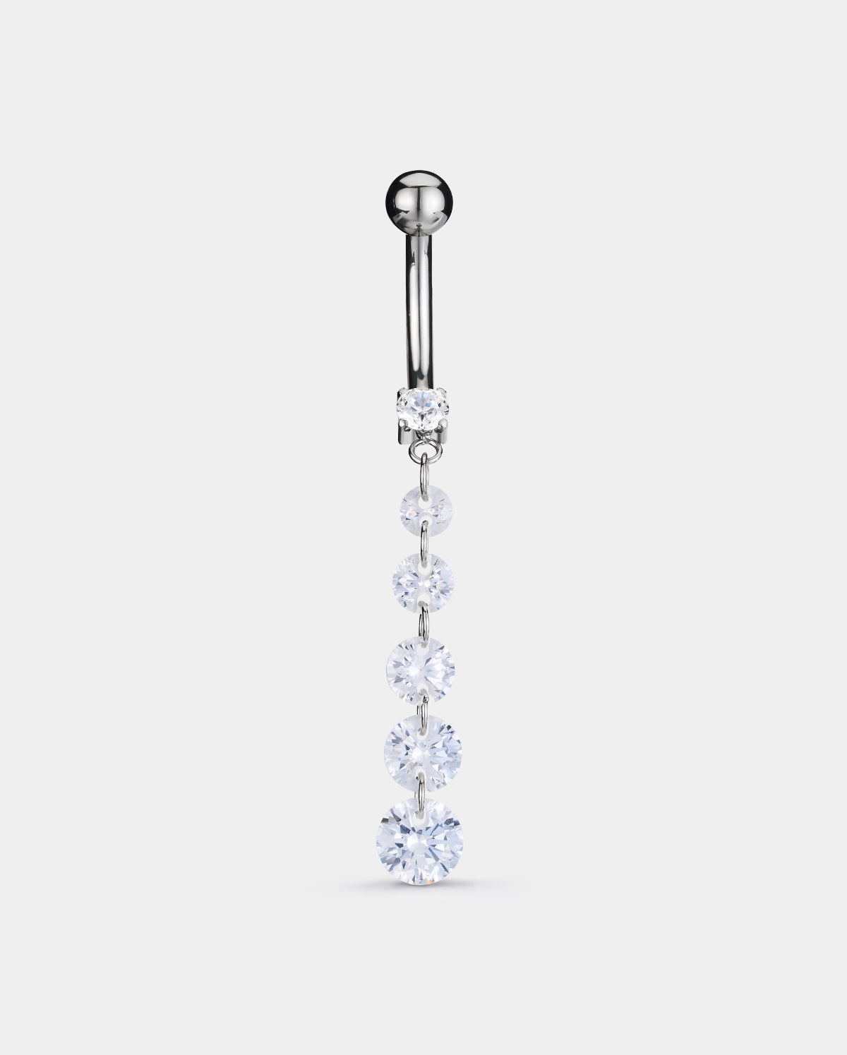 long dangle cz belly ring 