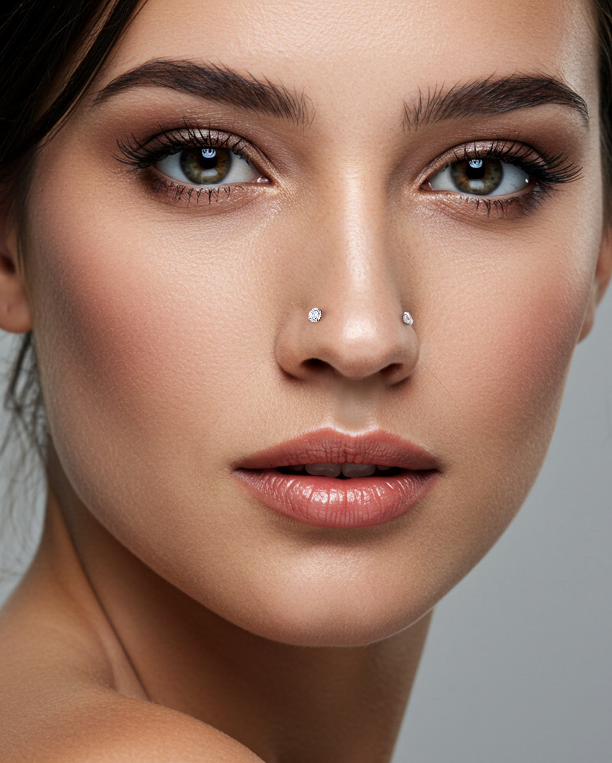 double sides nose piercings