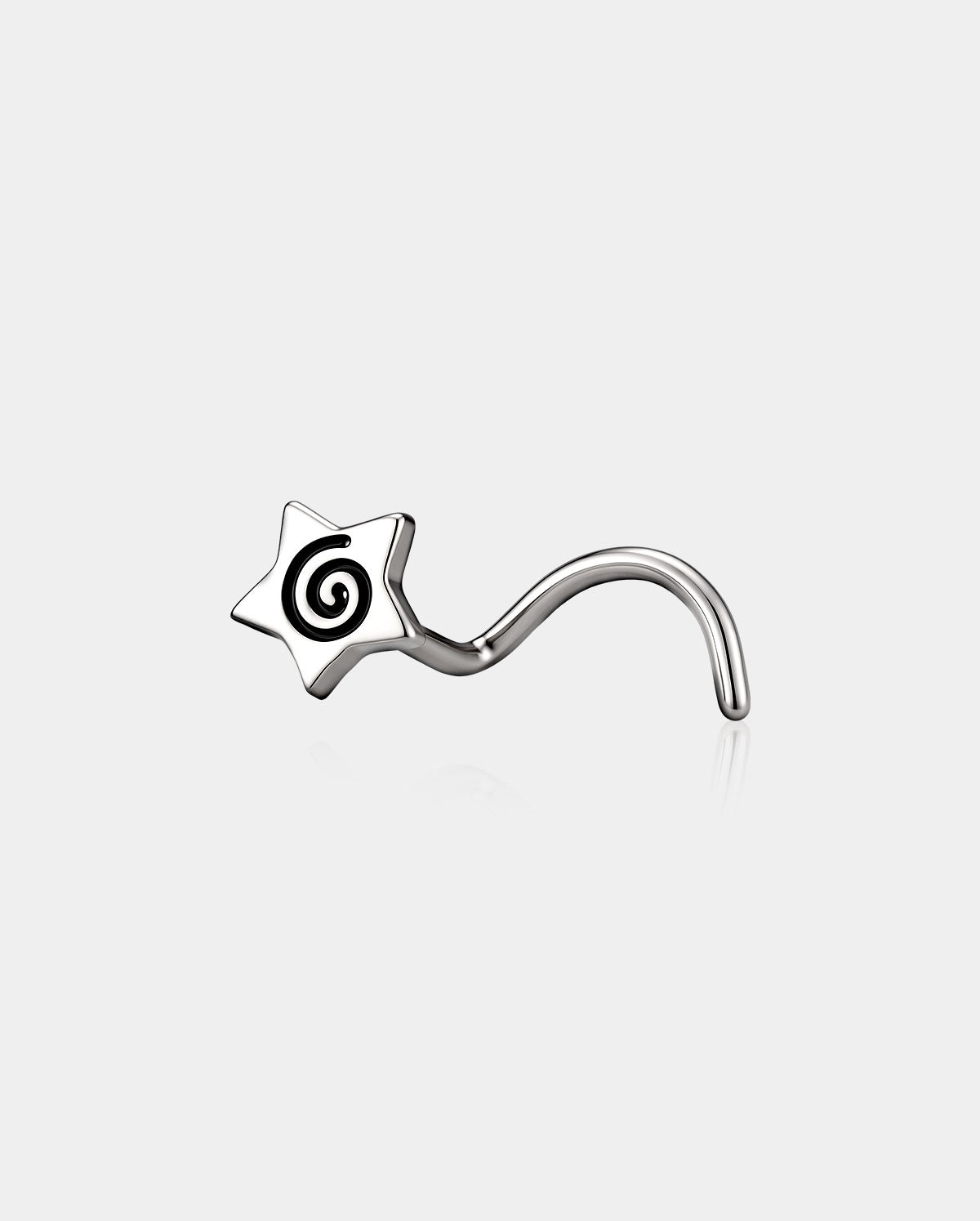 Spiral Star Titanium Nose Screw Stud