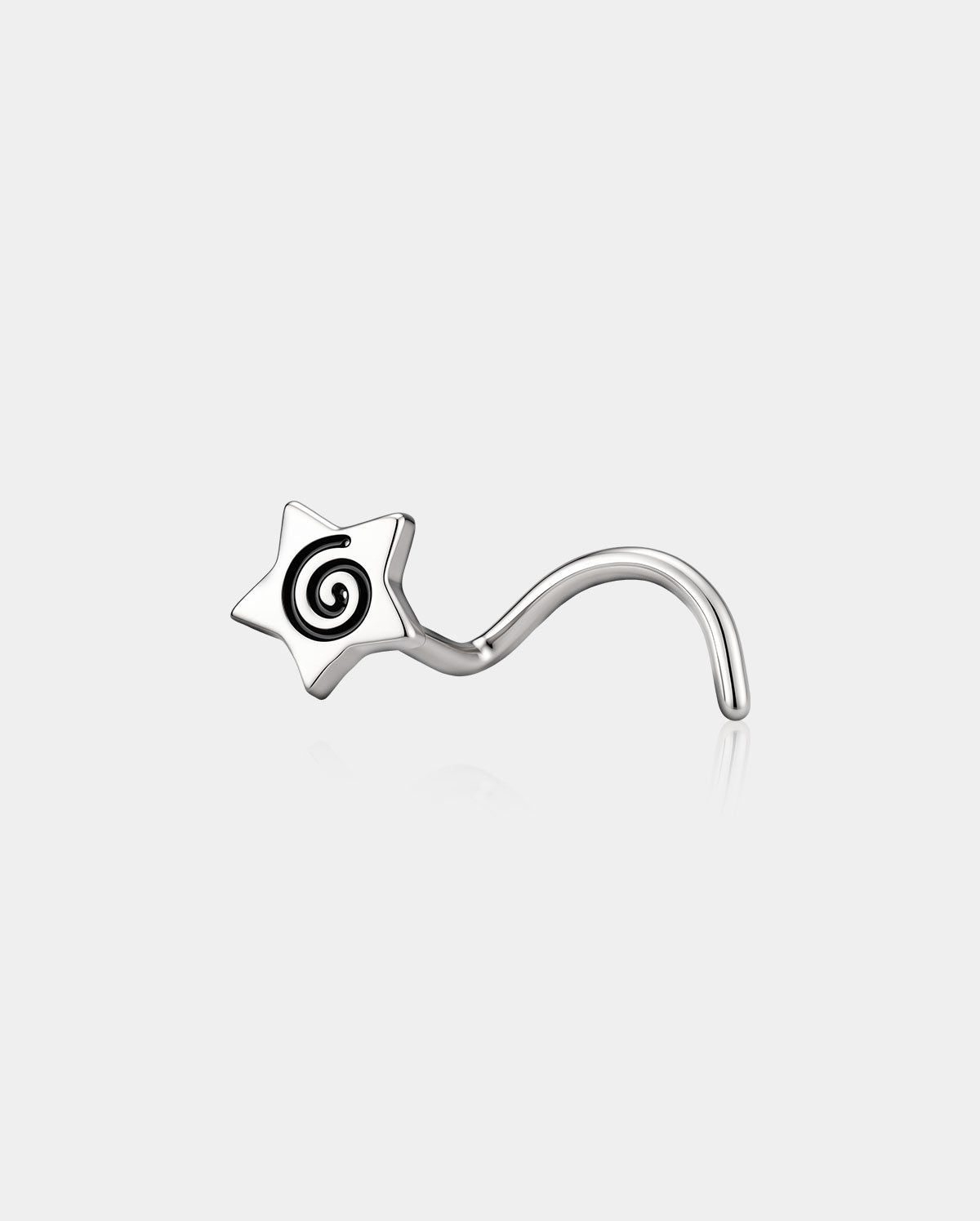 Spiral Star Titanium Nose Screw Stud