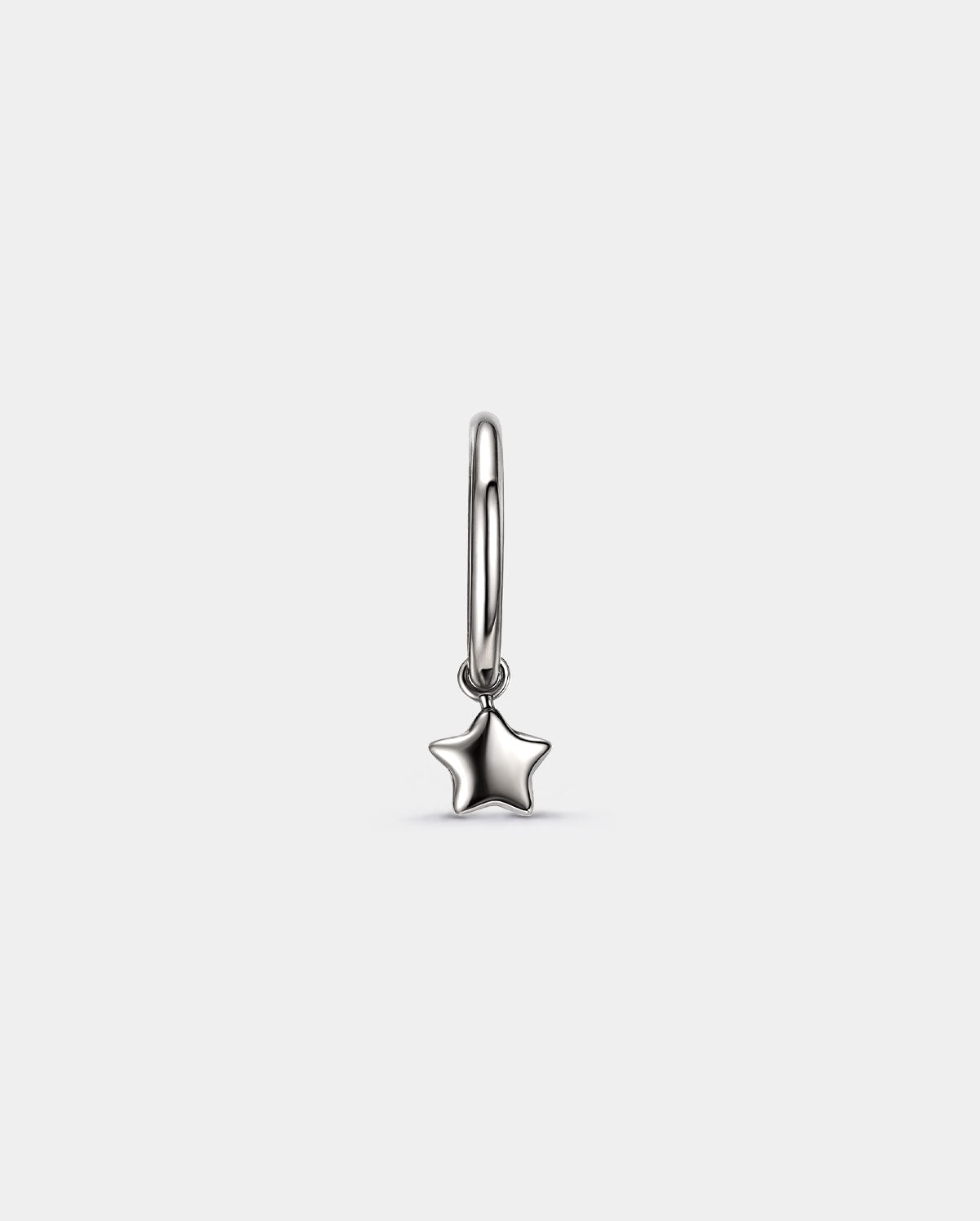 Titanium Star Charm Helix Hoop 