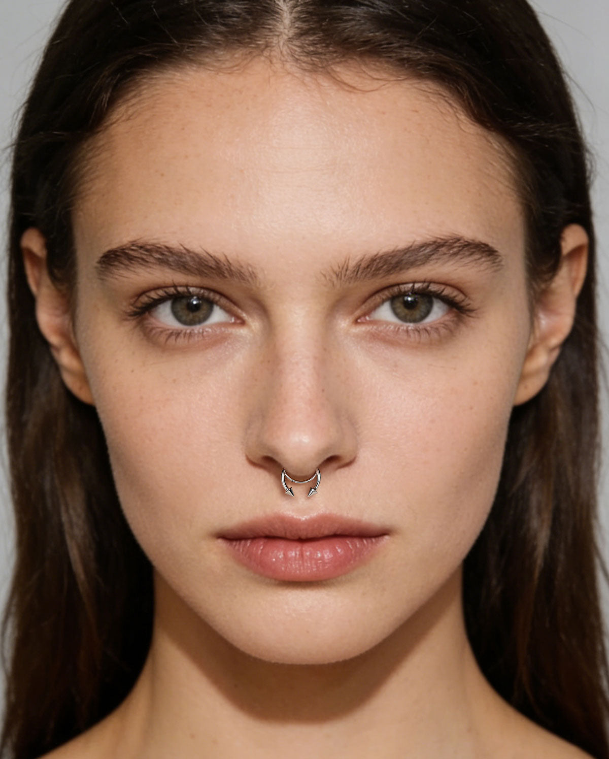 Fixed-Spike Titanium Horseshoe Segment Septum Ring