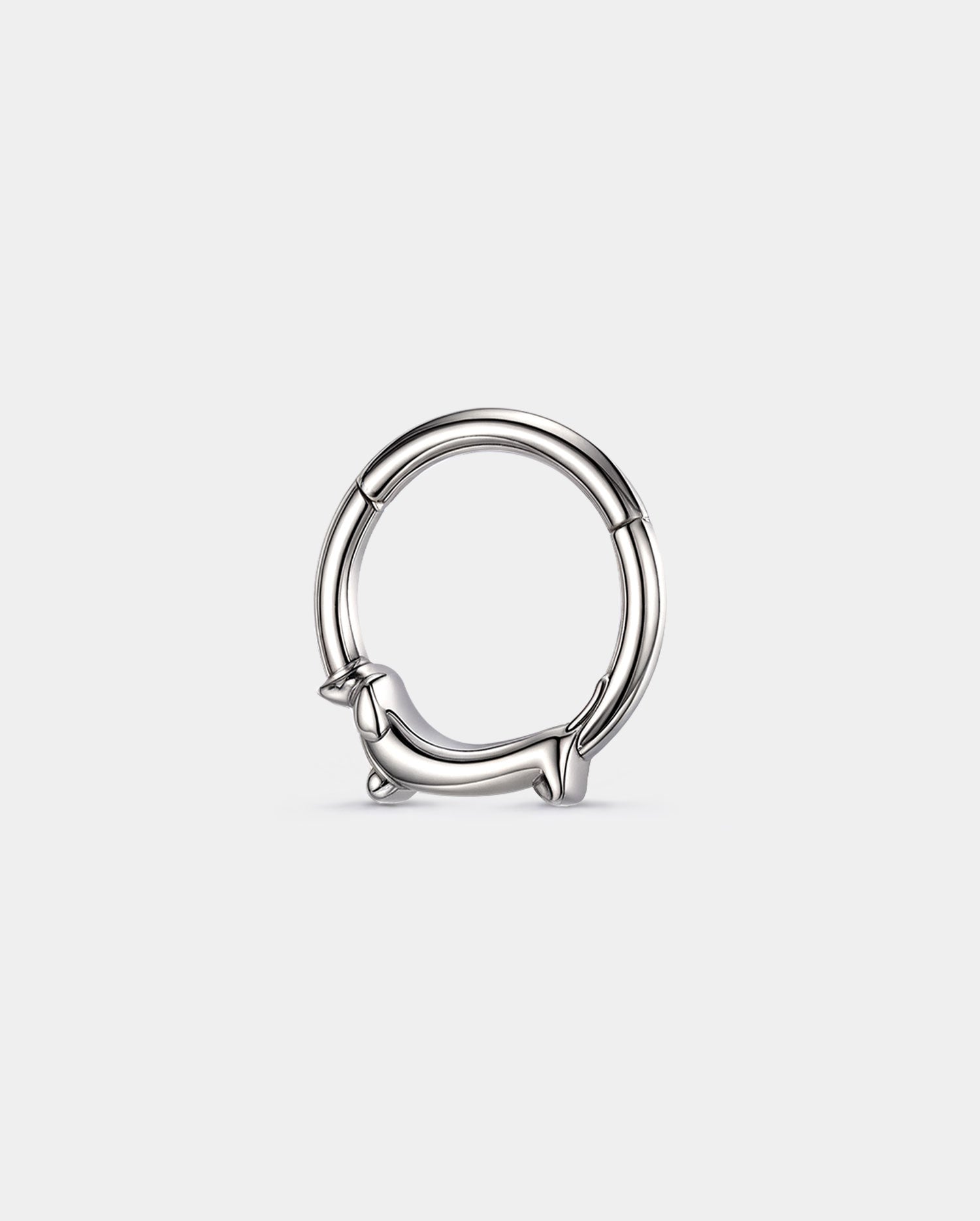 Dachshund Titanium Segment Septum Ring