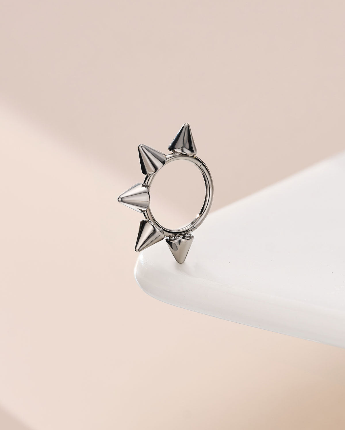 Spike Titanium Segment Nostril Ring
