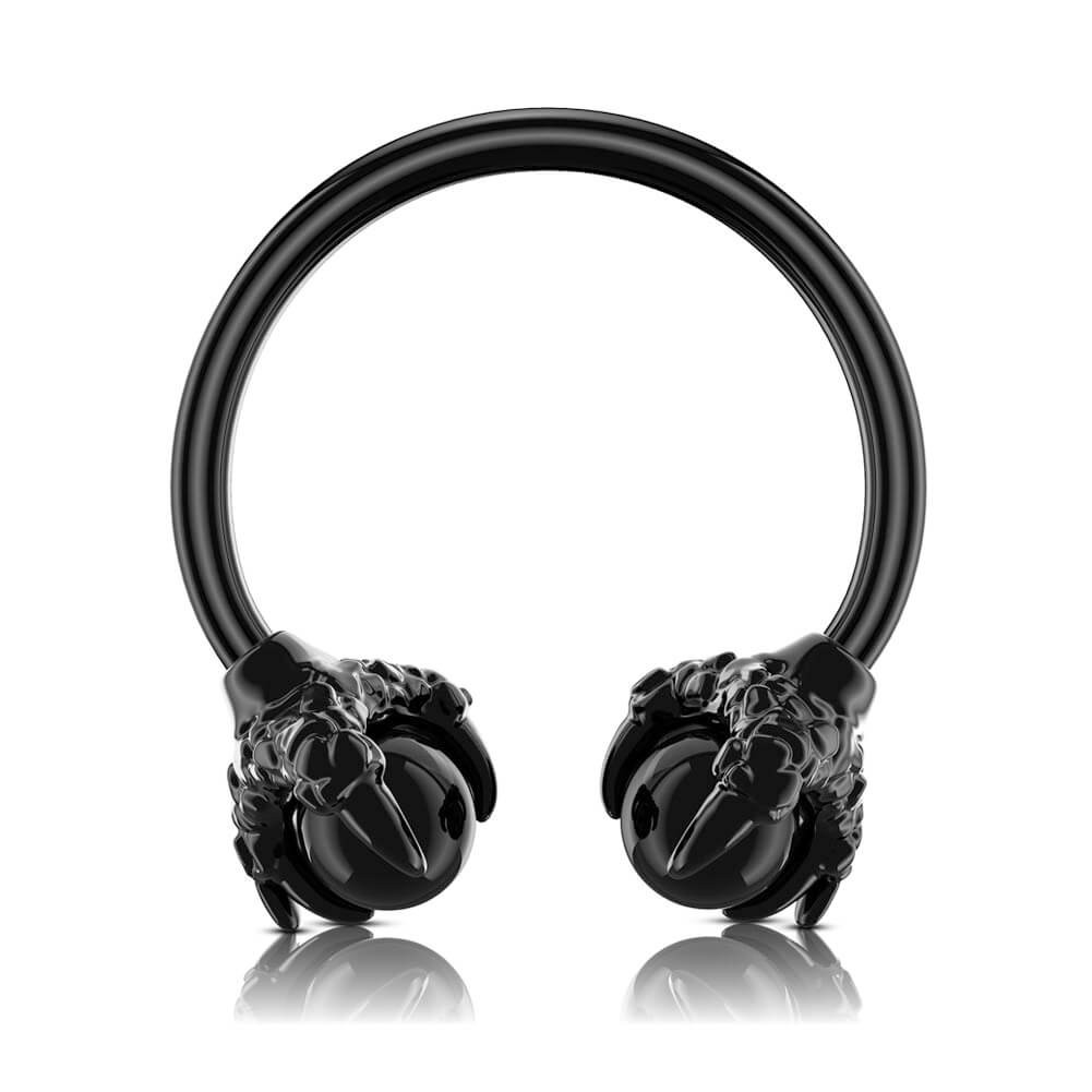 16G 3/8 '' Dragon Septum Ring Gem Circulaire Barbell Ring
